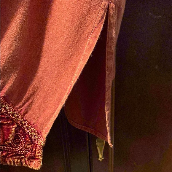 Embroidered copper Women's Top vintage One size fits most - Picture 3 of 11